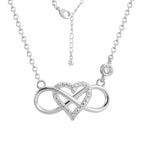 CYN0185 Zircon Small Fragrance Heart Necklace for Women Mobius Collarbone Chain