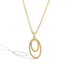 N0128 Hot Selling Jewelry Simple Trendy Double Loop Braided Pendant Collarbone Chain Vintage Necklace