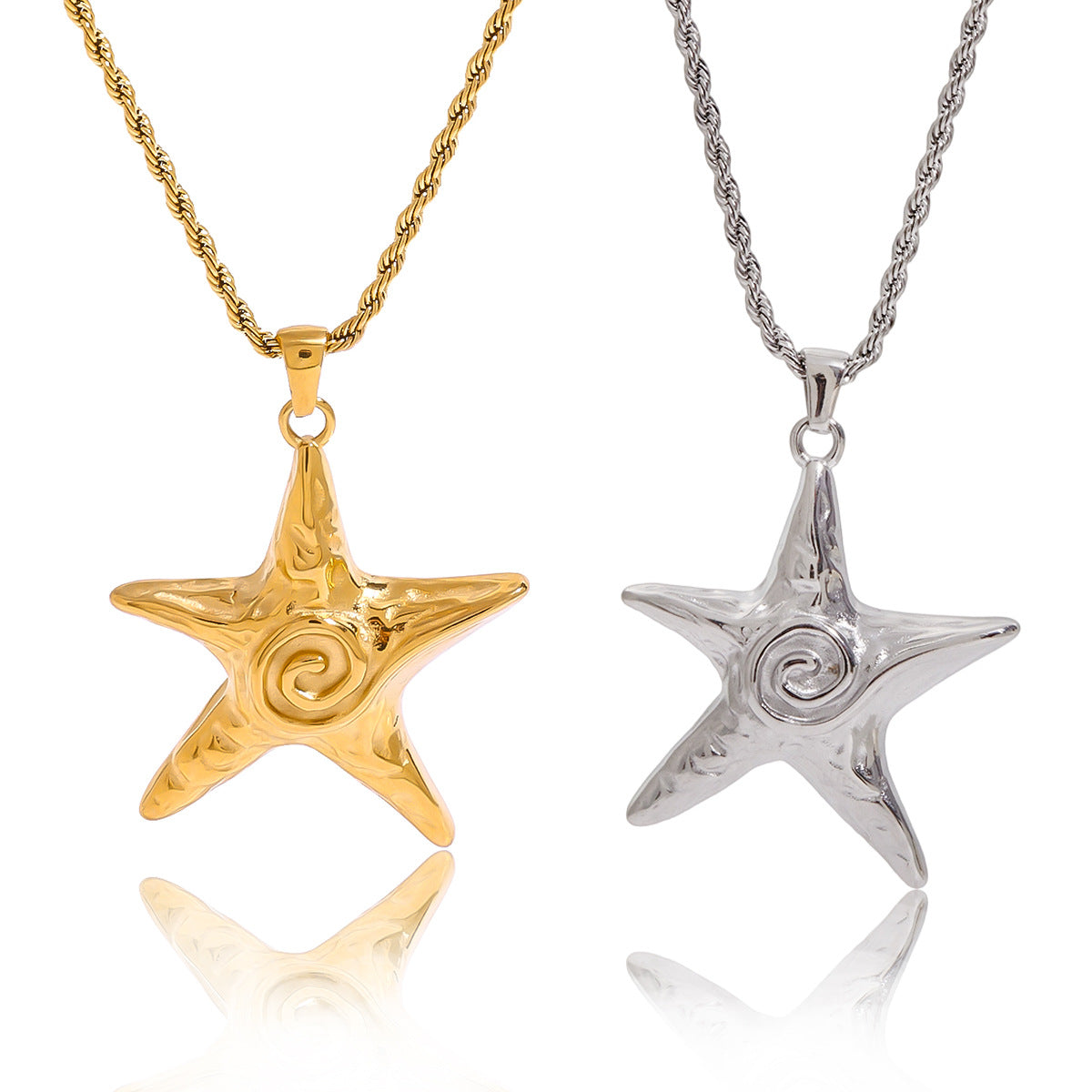 Starfish Necklace Collarbone Chain Stainless Steel Jewelry Non-Fading