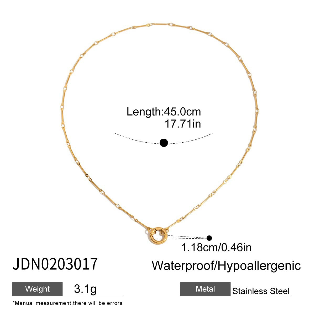 Stainless Steel diy Adjustable Necklace Choker Jewelry for Women