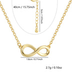 Two Tone Infinity Necklace For Women Copper Gold Silver Pendant