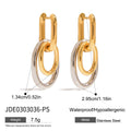 Modern Gold-Tone Stainless Steel Hoop Earrings with gold-tone stainless steel construction