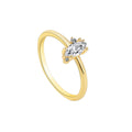 18K Gold-Plated Brass Minimalist CZ Ring styled for independent jewelry boutiques