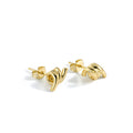 Gold-Plated Brass Sculptural CZ Earrings — Curated Style for private-label fashion jewelry buyers