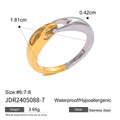Gold-Plated Stainless Steel Statement Ring with Floral Sculptural Detail — jewelry construction
