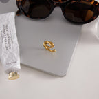 2H Stainless Steel Ring Non-Fading Finger Ring 18k gold Women's Accessories rings