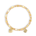 Gold-Plated Heart Beaded Pendant Bracelet — jewelry construction