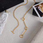 Women's Necklace Accessories OT Buckle Y Chain Link Stainless Steel Jewelry