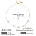 Cubic Zirconia Gold-Plated Stainless Steel Necklace with Chain Detail — jewelry construction