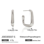 Stainless Steel c Shaped Earrings Non-Fading Ear Jewelry Accessories for Women