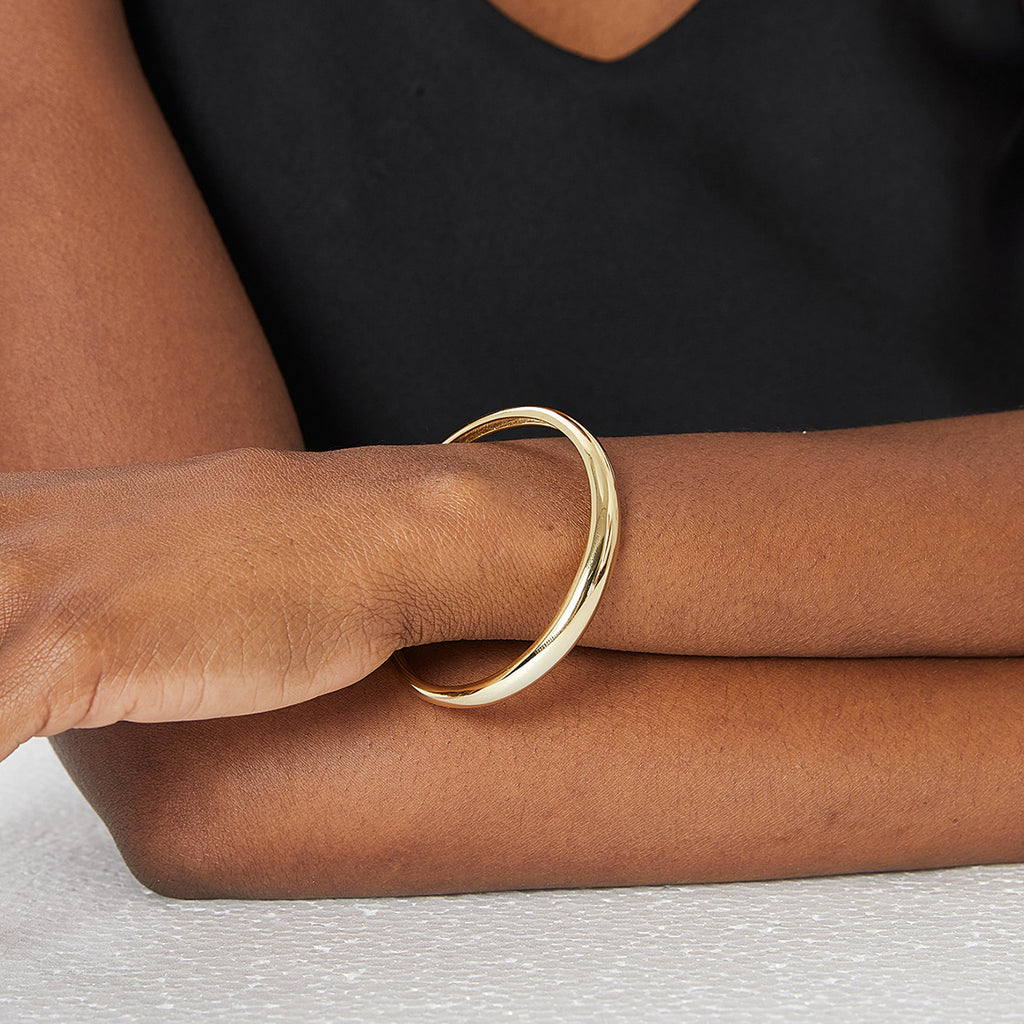 B0043 gold Glossy Open Bracelet for Women Heavy Metal Feel Fashion Jewelry