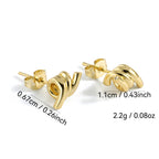 E0068 Spring Earrings for Women Fashion Gold-Plated Zircon Design Earrings Trendy Small Accessories