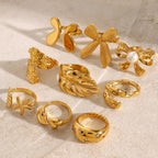 Stainless Steel Pearl Ring Personality Item rings