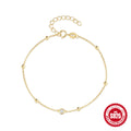 925 Sterling Silver Bead Chain Zircon Bracelet for Women — collection product image 06