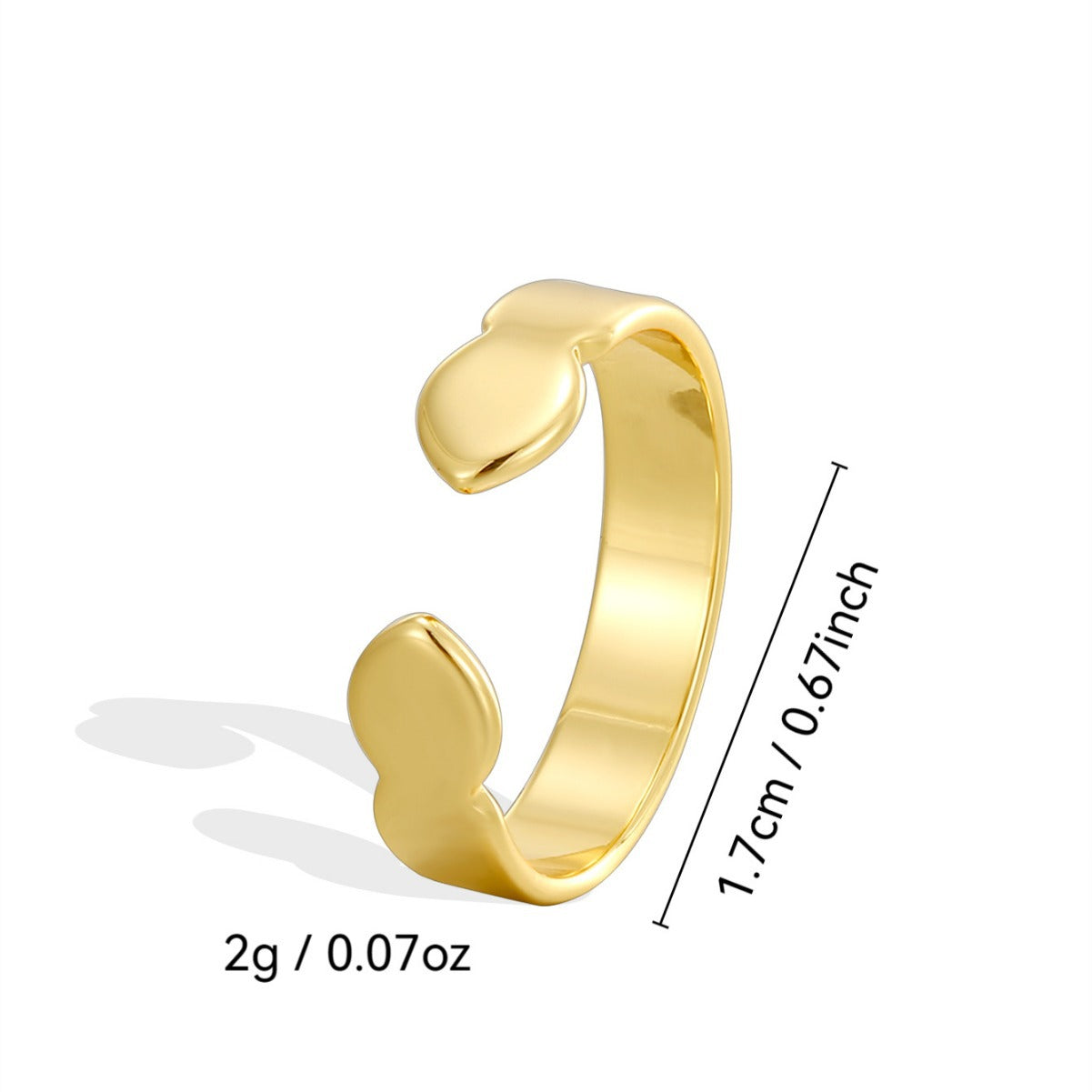 CYR0714 Open Arrowhead Copper Ring for Women Adjustable Simple Ring