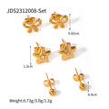 Pearl Stainless Steel Gold-Plated Earrings — additional product detail 33 — jewelry finish and design detail