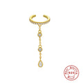 925 Sterling Silver Diamond Tassel Ear Clip No Piercing — collection product image 06