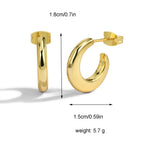 E0291 C Silver Needle Simple Hoop Fashion Stud Earrings earrings