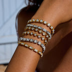 Stainless Steel Zircon Bracelet Jewelry for Women18k Gold