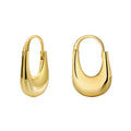 Gold-Plated Brass U-Shaped Earrings styled for independent jewelry boutiques