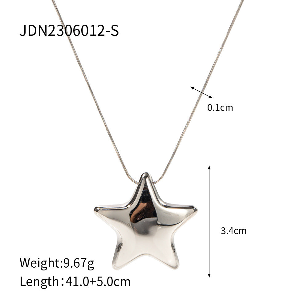 Sweater Chain Necklace Jewelry Women Stainless Steel Autumn Winter Accessories