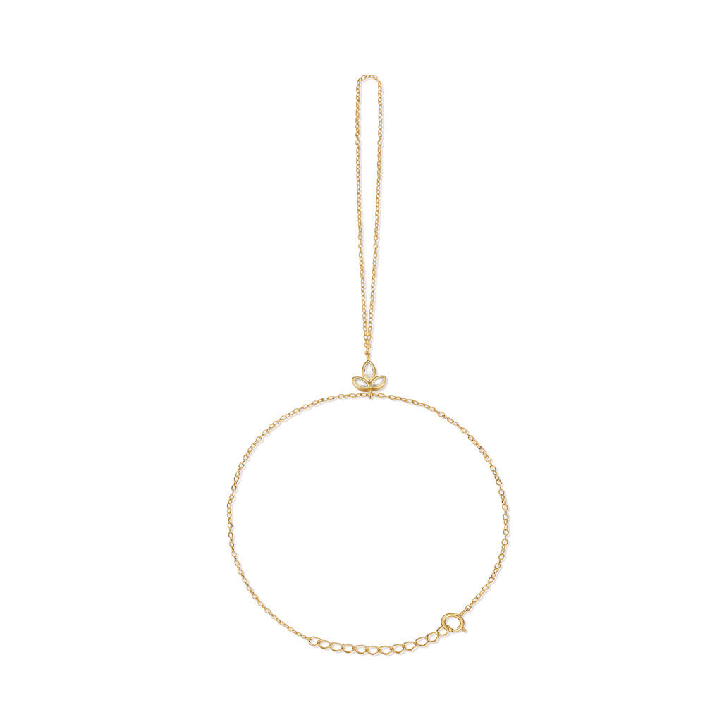 S925 Sterling Silver Inlaid Marquise Zircon Finger Bracelet For Women