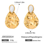 2H Circle Stud Earrings Stainless Steel Earrings Women's Non-Fading Jewelry