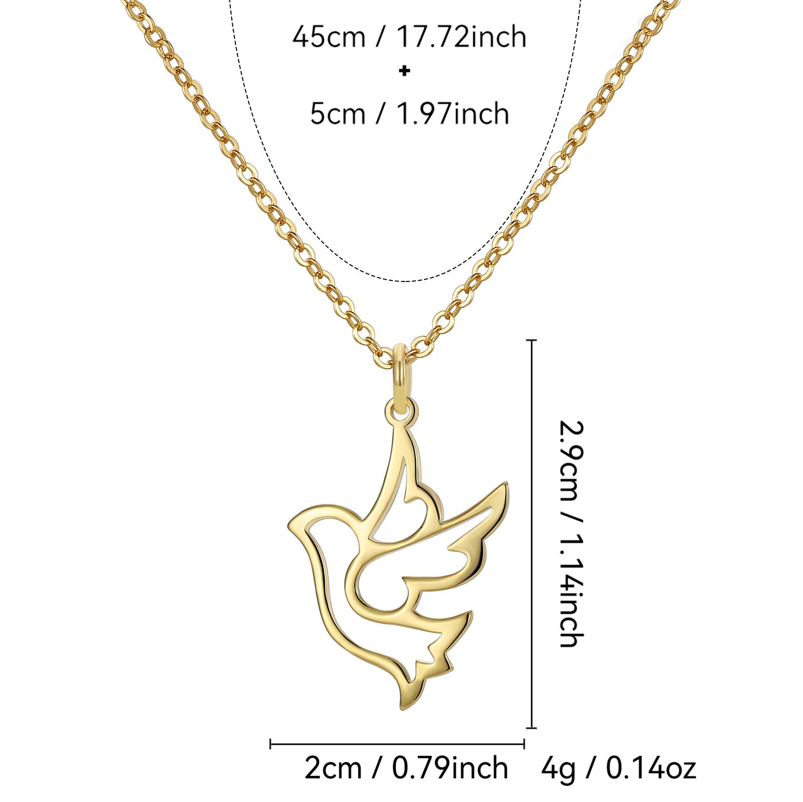 N0094 Fashion New Bird Hollow Design Pendant Simple Collarbone Chain for Women
