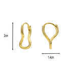 E0615 Design Sense Geometric Twisted Earrings for Women Brass Gold Plated Fashion Smooth Surface Ear Jewelry