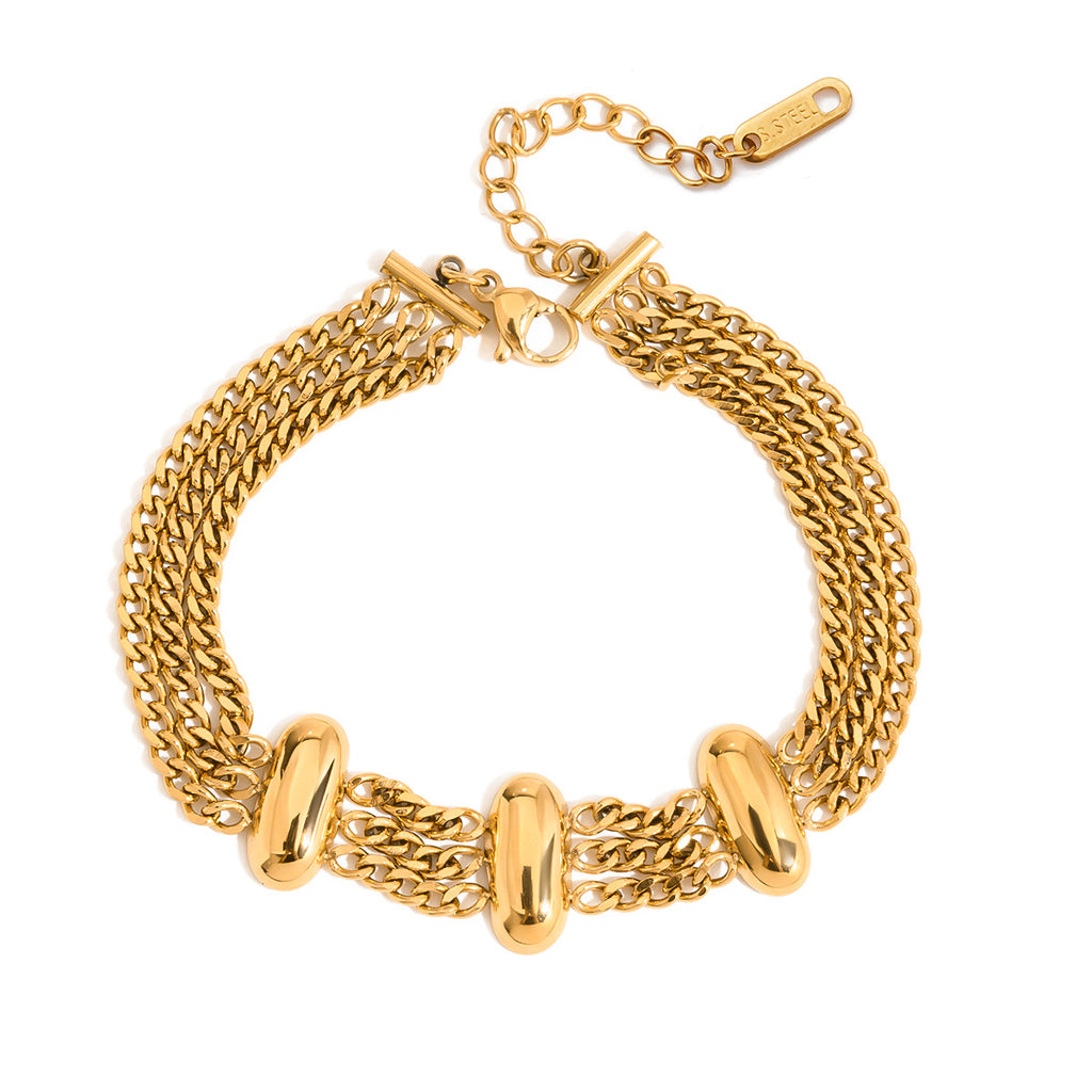 2H Stainless Steel Zircon Bracelet Women's Jewelry Non-Fading Jewelry