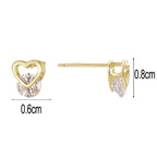SE0278 S925Silver Design Earrings Simple Fashion Earrings Love Heart Studs