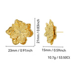 E0652 Chanel Style Fashion Retro Camellia Earrings for Women Flower Ear Accessories