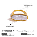 Gold-Plated Stainless Steel Baroque Pearl Ring — product styling — jewelry finish and design detail