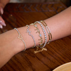 2H Stainless Steel Zircon Bracelet Jewelry Non-Fading Jewelry Bracelet for Women