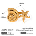 Stainless Steel Ring in Gold-Plated — Easy-Layering Style — collection view — jewelry finish and design detail