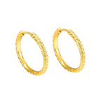 E0049Fashion Minimalist Twisted Braided Earrings for Women Retro gold Small Hoop Earrings