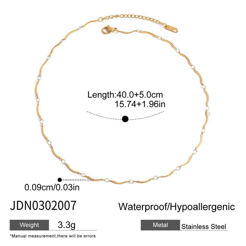 Stainless Steel Cherry Zircon Necklace Jewelry for Women, Non-Fading Choker Accessories