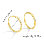 Vintage Simple Fashion Large Circle Round Metal Earrings for Women