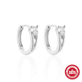 Crystal-Set Floral 925 Sterling Silver Earrings — decorative detail — jewelry finish and design detail