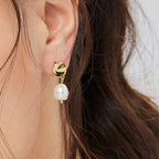 Gold-Plated Brass Vintage-Inspired Pearl Earrings for private-label fashion jewelry buyers