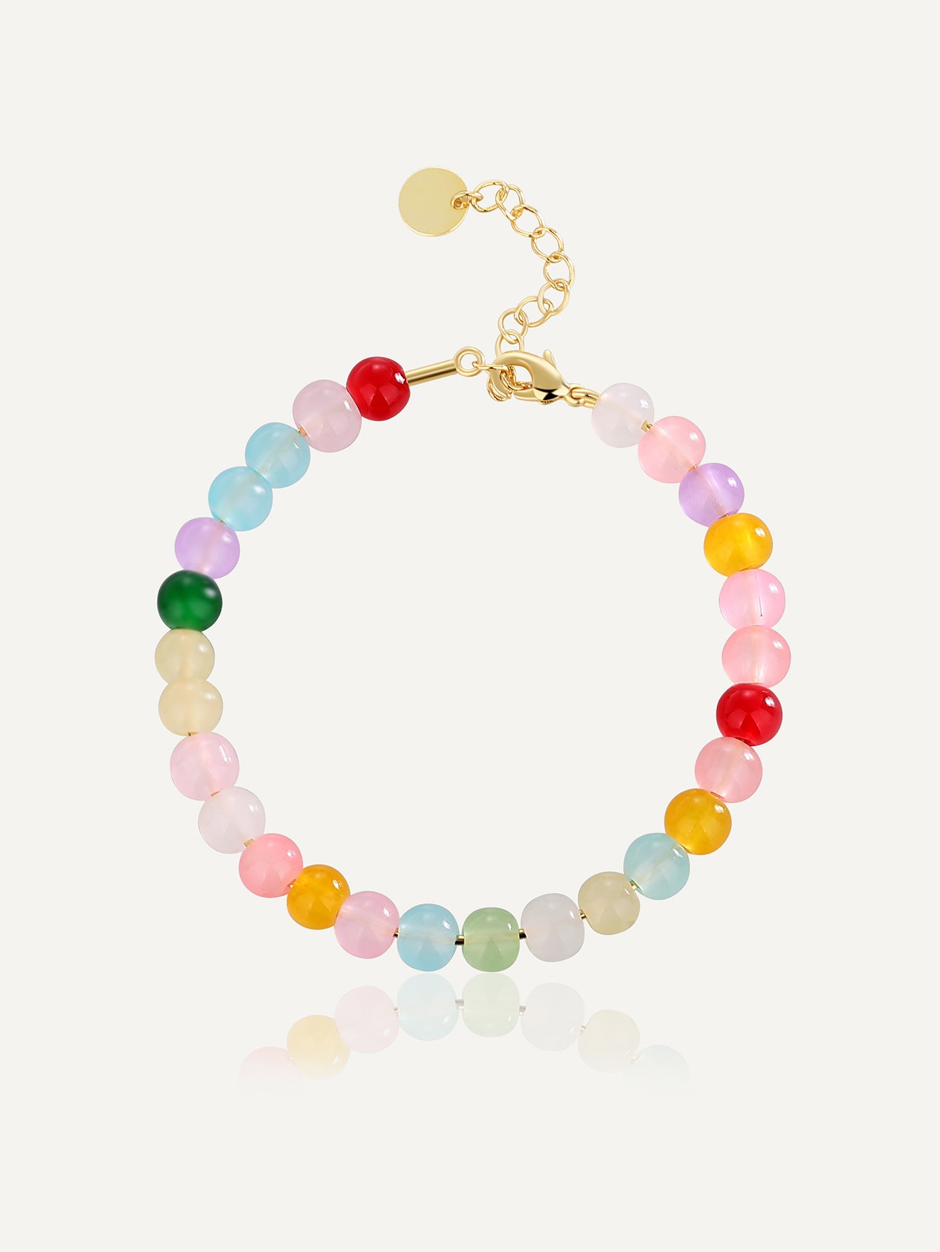 B0177 Korean Style Fashion Colorful Beaded Bracelet for Women Bohemian Summer Style Cute Bracelet