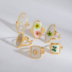 2H Eternal Flower Ring Non-Fading Jewelry Stainless Steel Ring