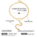 Gold-Plated Stainless Steel Lariat Necklace — Distinctive Outline — collection view — jewelry finish and design detail