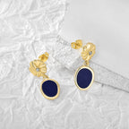 E0218 925Silver Needle Flower Irregular Earrings Japanese and Korean New Trendy Earrings