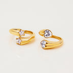 Zircon Ring Non-Fading Jewelry Stainless Steel Accessories for Women