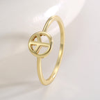 18K Gold-Plated Brass Vintage-Inspired Ring with minimalist design details