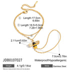 2H Bee Finger Bracelet Stainless Steel Jewelry for Women Non-Fading Accessories