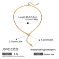 Cubic Zirconia Stainless Steel Snake Chain Gold-Plated Necklace — jewelry construction