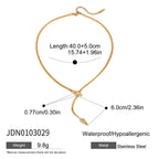 Zircon Snake Necklace Necklace Stainless Steel Collarbone Chain Jewelry