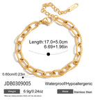 Classic Basic Chain Bracelet18k Non-Fading Stainless Steel Jewelry
